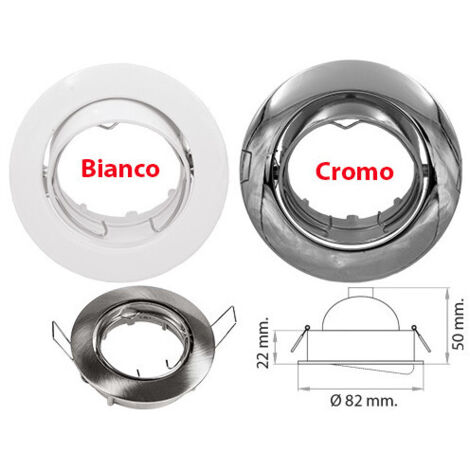 Faro empotrado orientable redondo 230 V blanco satinado – DIKOR230/BI/SL