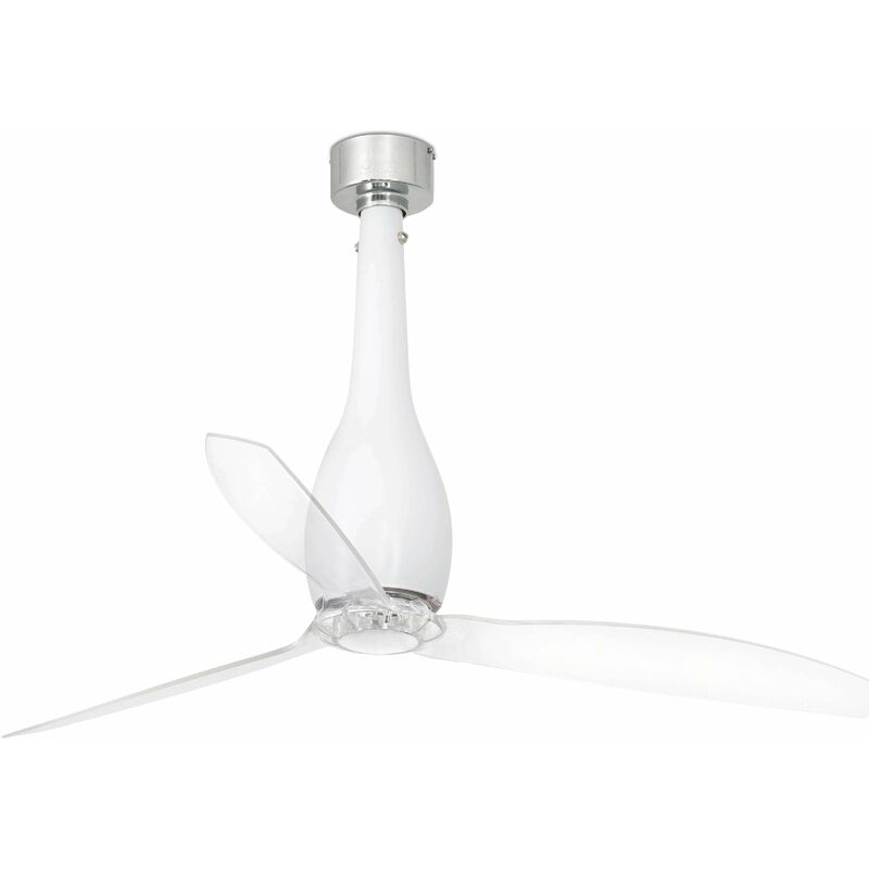 08-faro - Ceiling fan matt white Eter h64 cm