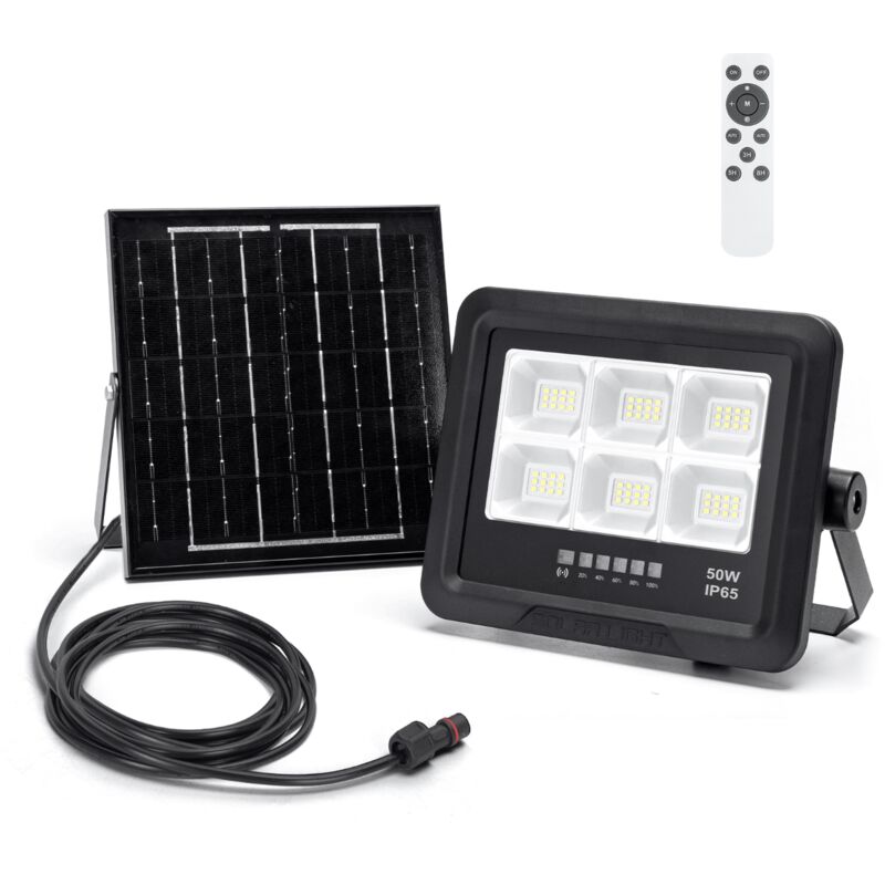 Faro Faretto Solare 50w Led con Pannello