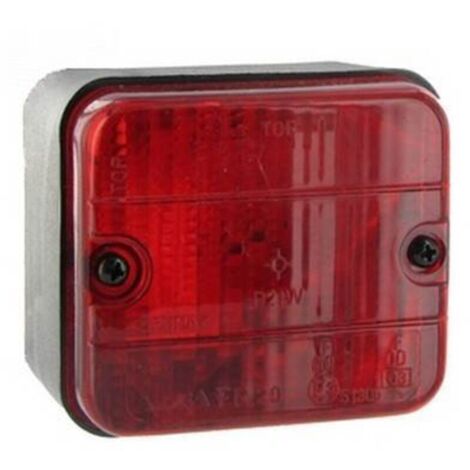 Faro fendinebbia posteriore 87 x 77 x 52 mm – Interasse fori di montaggio 55 mm – Lampadina P21W – Luce per rimorchio