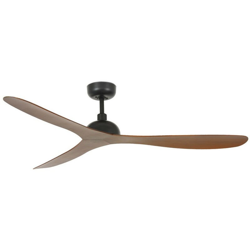 Faro Barcelona - Faro gotland - Black, Wood Ceiling Fan