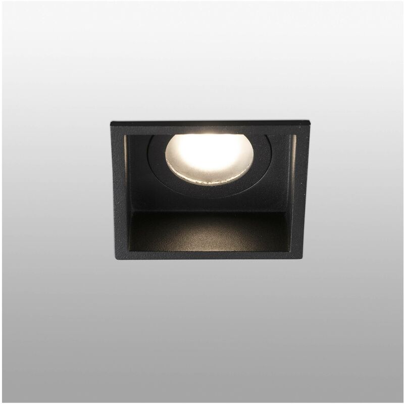 Faro Hyde - Black square Recessed Downlight IP44, GU10