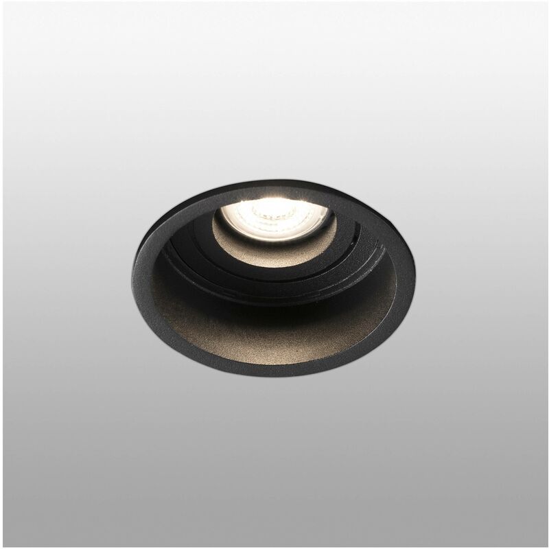 Faro Hyde - Black Tiltable round Recessed Downlight, GU10