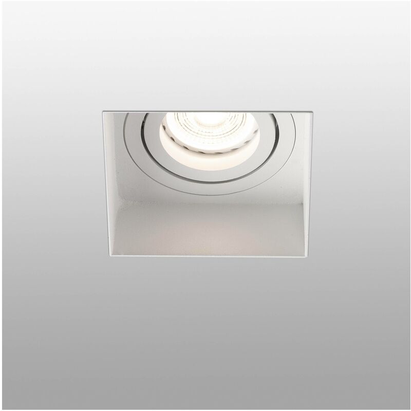 Faro Hyde - White Tiltable square recessed Downlight Trimless, GU10