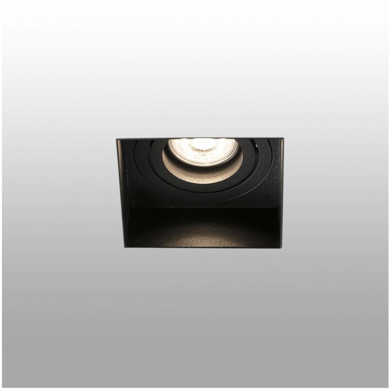 Faro Hyde - Black Tiltable square recessed Downlight Trimless, GU10