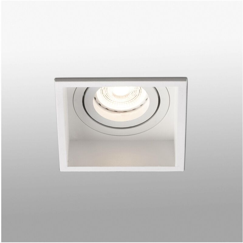 Faro Hyde - White Tiltable square Recessed Downlight, GU10