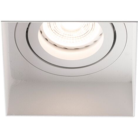 Faro Hyde - Downlight quadrato inclinabile bianco Trimless, GU10