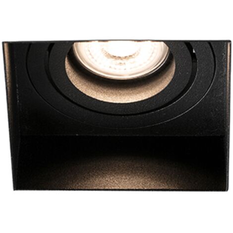 Faro Hyde - Downlight quadrato inclinabile nero Trimless, GU10