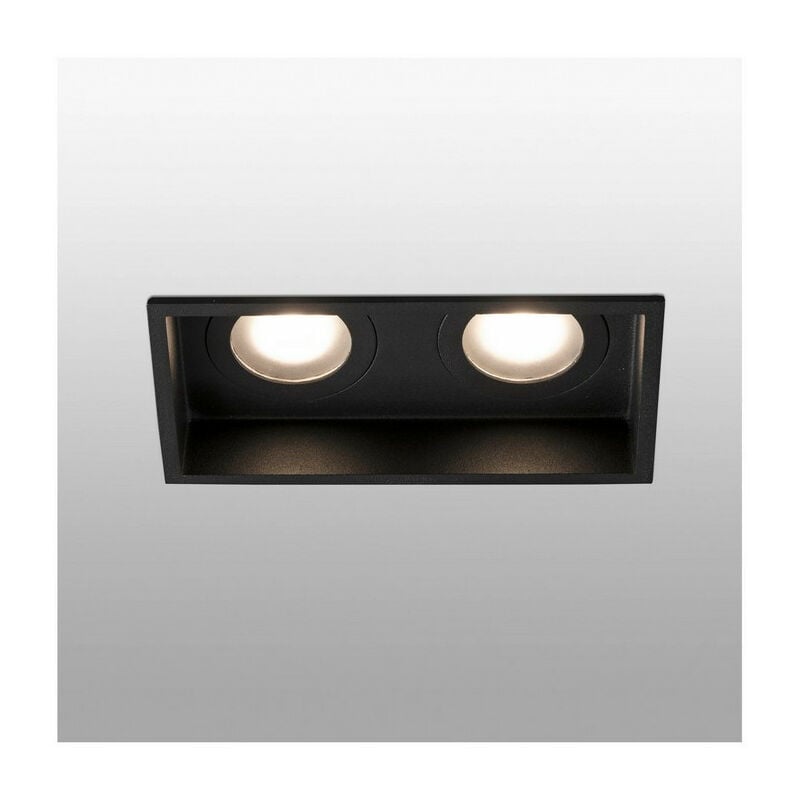 Faro hyde - Recessed Downlight Ceiling Light Black, GU10, IP44