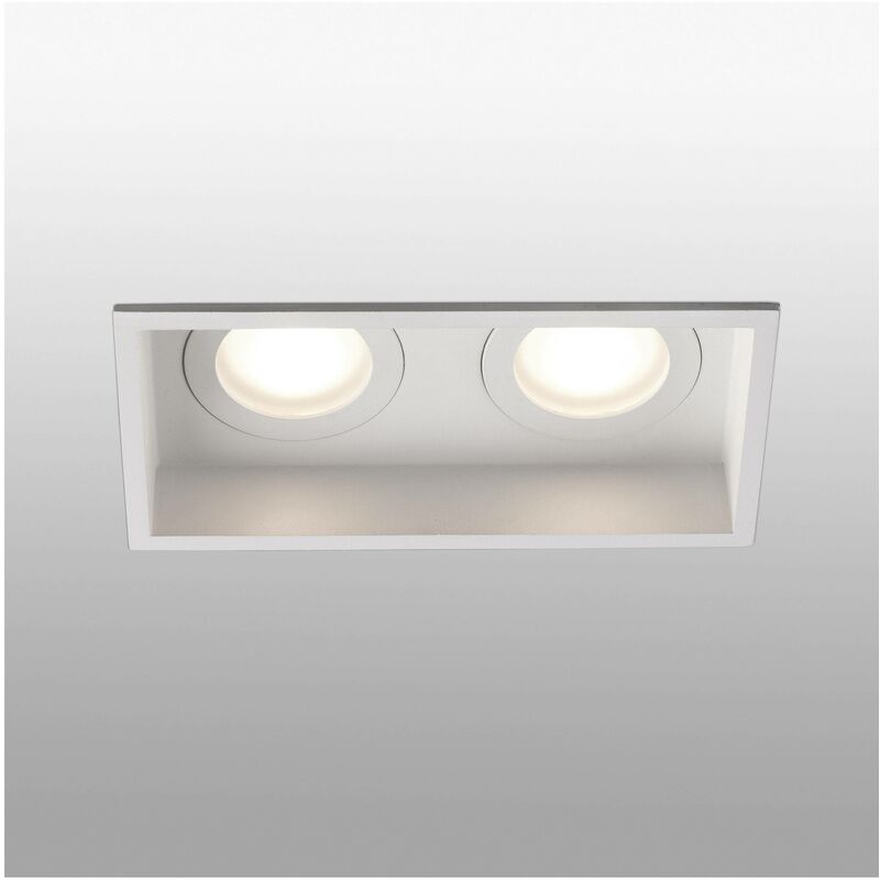 Faro Hyde - White square recessed Downlight 2 Light IP44, GU10