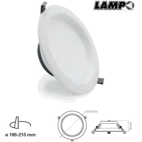 Faro Incasso Tricolor, Led Dimmerabile, 35W