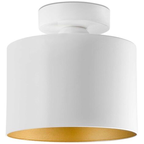 Faro Janet - Plafonnier Semi Plafonnier 1 Lumière Blanc, Or, E27