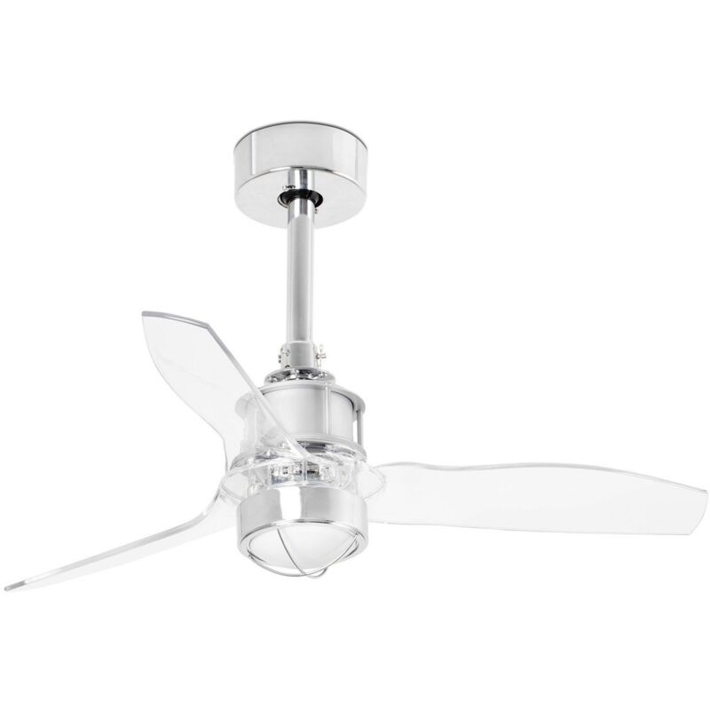 

JUST FAN Ventilador de techo cromo/transparente con luz - CROMO BRILLO