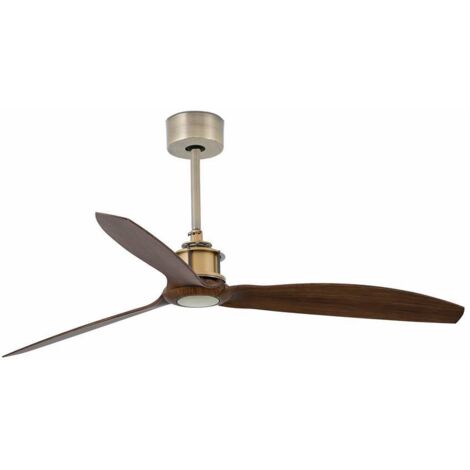 Faro Just - Mittlerer Deckenventilator mit / ohne hellem antikem Messing, Holz