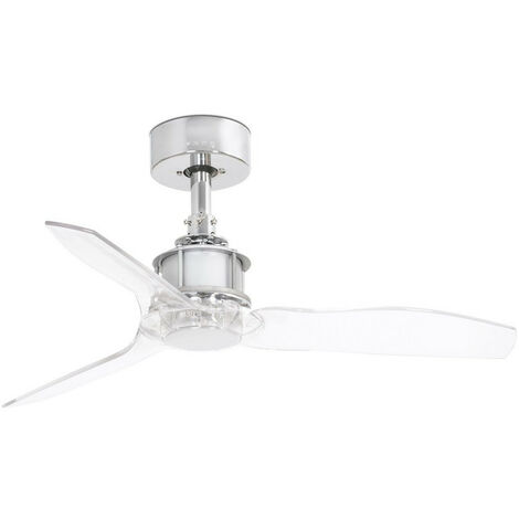 ZFR3121X Zephir - Ventilatore da soffitto cromato con telecomando