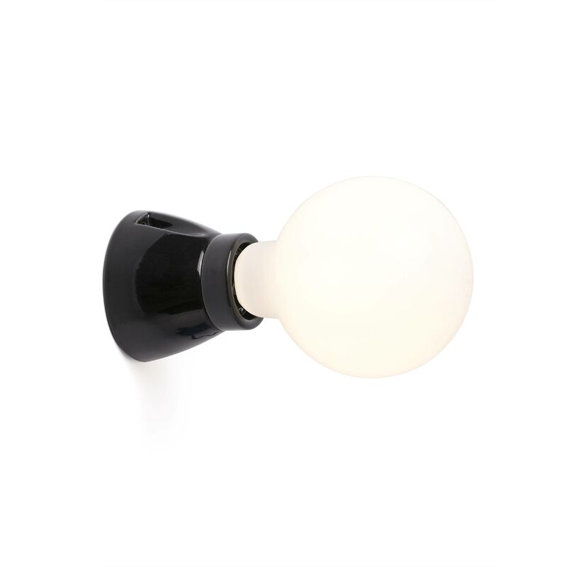 Faro Kera - Globe Wall Lamp Black 1 Light E27