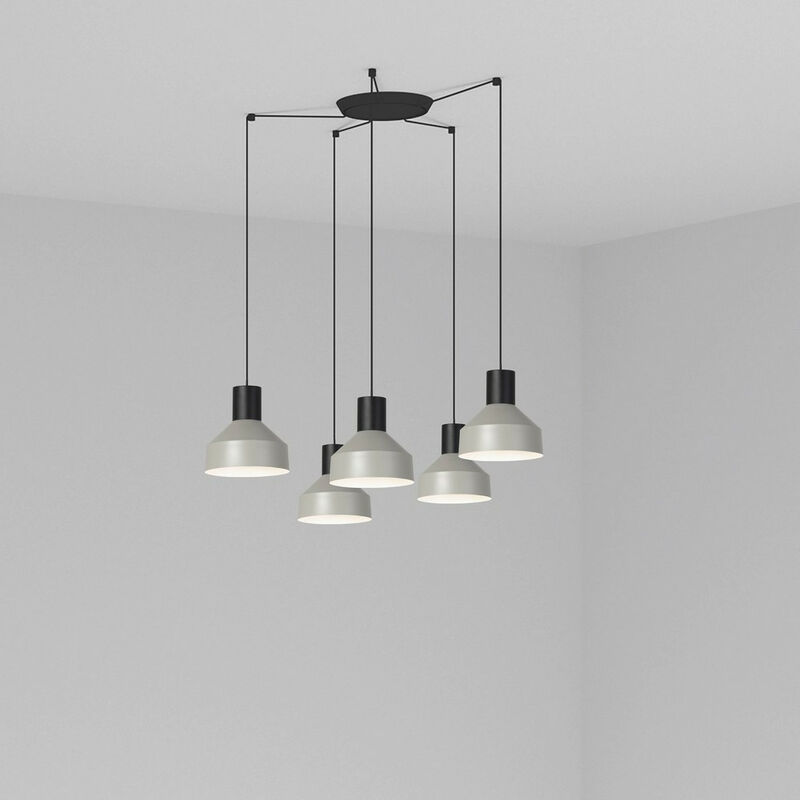 Faro Lighting - Faro KOMBO - Cluster Pendant Ceiling Light Grey, E27