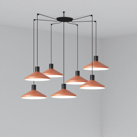 Faro KOMBO - Cluster Pendelleuchte Orange, E27