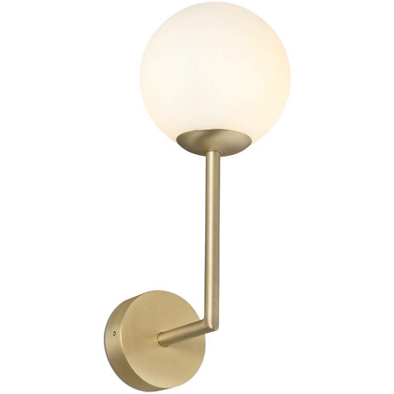 Faro Gala - Bathroom Globe Wall Lamp Satin Gold 1x g9 IP44