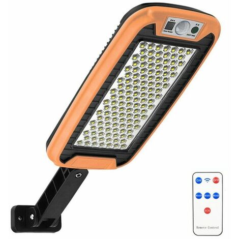 Faro lampione stradale pannello solare con sensore telecomando 124 LED 8019D