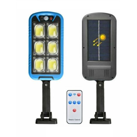 FARO LAMPIONE STRADALE PANNELLO SOLARE FOTOVOLTAICO SENSORE 4 LED COB Te B0537 83942648 - Foto 4