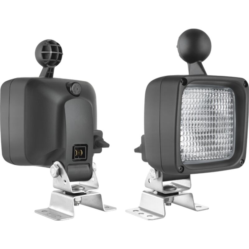 Faro lavoro alogeno quadrato 12-24V con maniglia