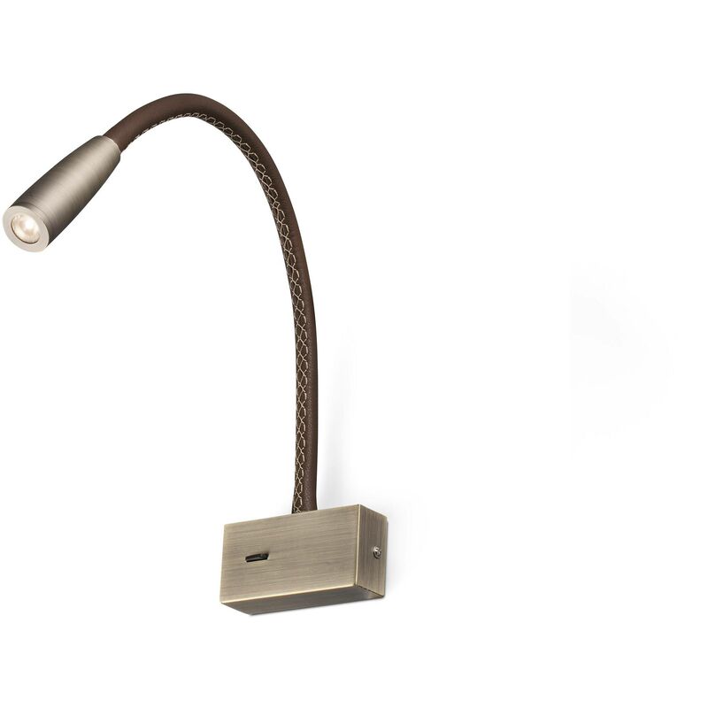 Faro Lead - Led Leather / Bronze Reading Light 3W 3000K