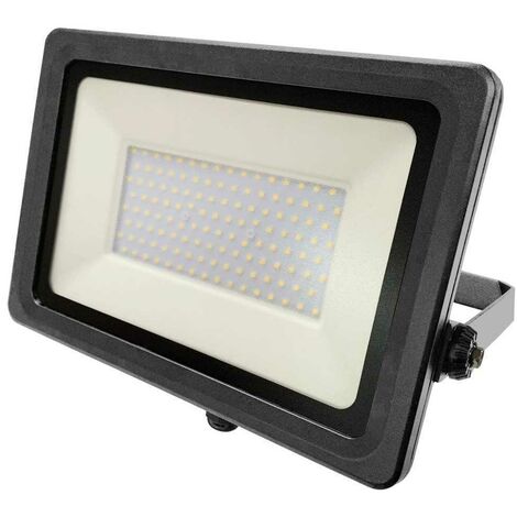 Faro LED 100W Luce naturale per esterni IP65, 10000 Lumen, 4000K, Alluminio Grigio, Staffa rotabile
