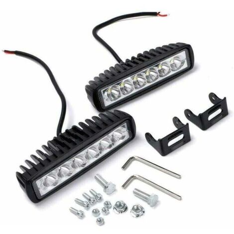 Faro LED 12v, 2 pezzi 18W 16cm proiettore Spot luce di lavoro a lungo raggio Faro LED LED moto auto barra luci di lavoro a LED lampada da lavoro per camion