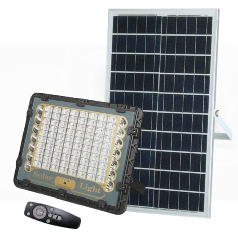Faro Led 150W con Pannello Solare Luce Fredda 6500K con Indicatore Carica
