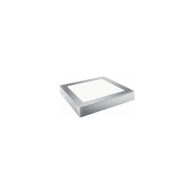 Image of Matel - faretto led di superficie quadrato argento 23 cm 18W 1700 lm neutro - 22855