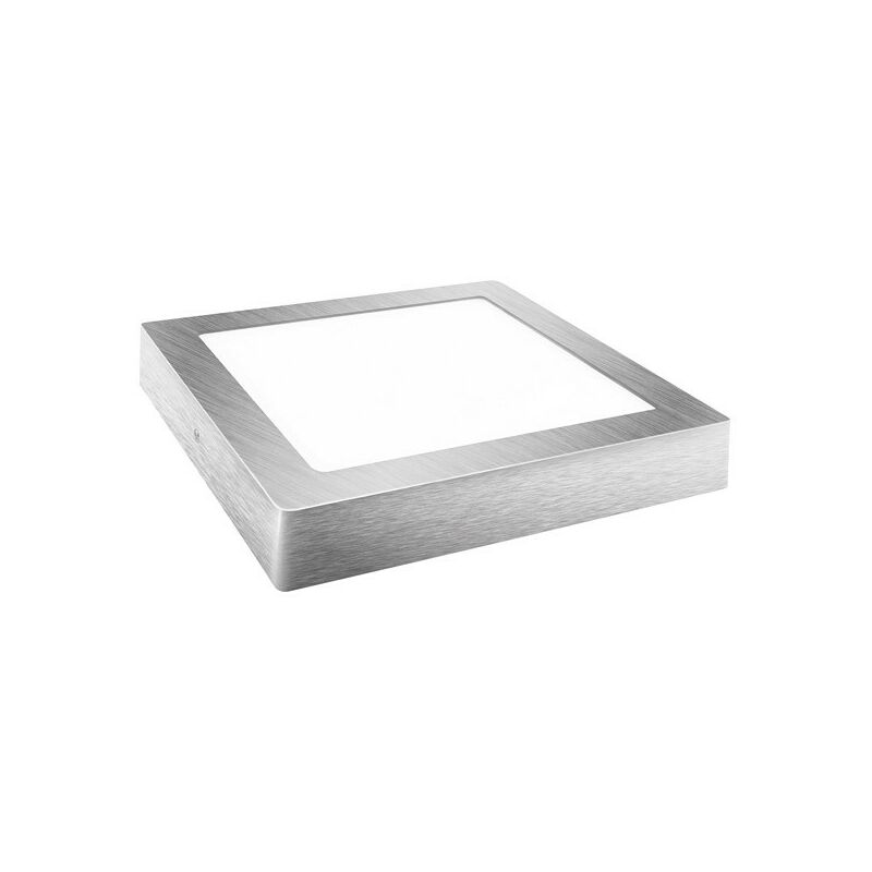 Image of Faretto led di superficie quadrato argento 23 cm 18 1800 lm freddo (6000K) - 21855