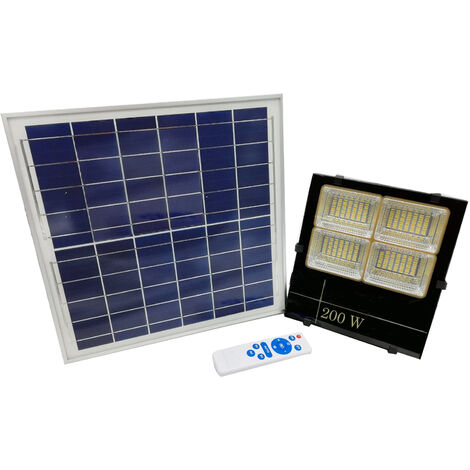 Faro led 200W pannello solare luce calda fredda giardino esterno doppia luce