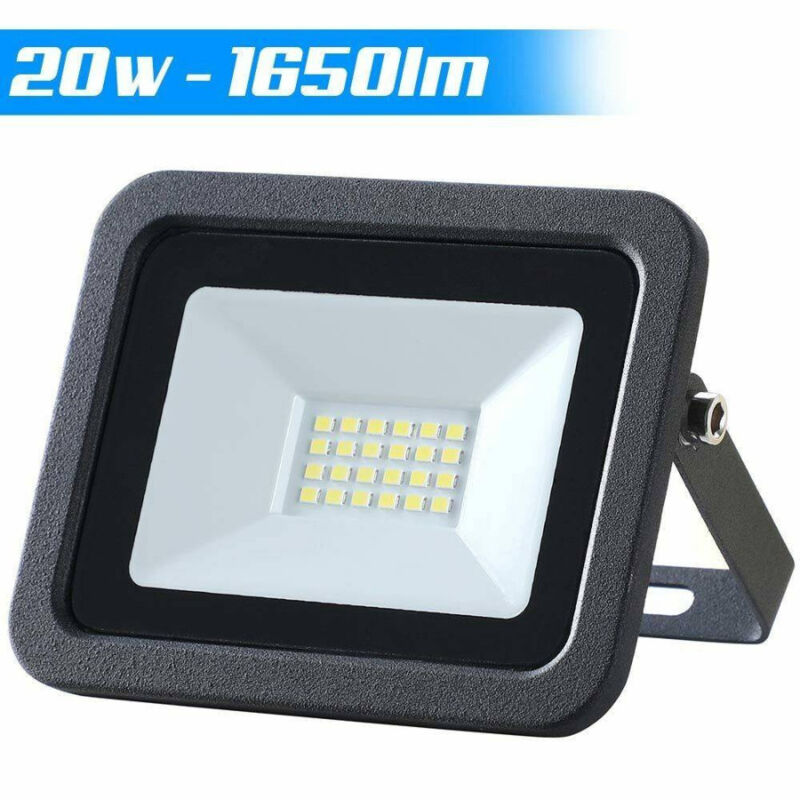 Faro Led 20w Luce Alta Luminosita 1650lm Faretto Esterno Slim Bianco Freddo Ip65 - - Trade Shop Traesio
