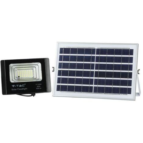 Faro Led 25W a batteria con pannello solare e telecomando V-TAC VT-25W 4000K Naturale
