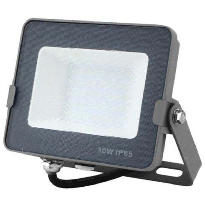 Faro led 30w Slim smd IP65 - Grigio - Luce Calda