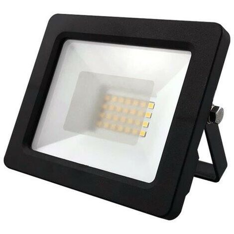 FARO LED 4000K ALLUMINIO/VETRO TEMPERATO IP65 20W NERO