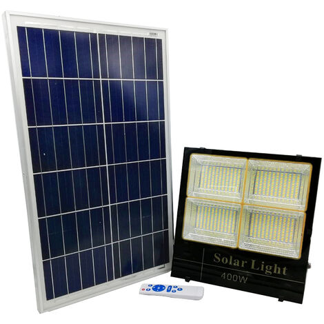 Faro led 400W pannello solare luce calda fredda giardino esterno doppia luce