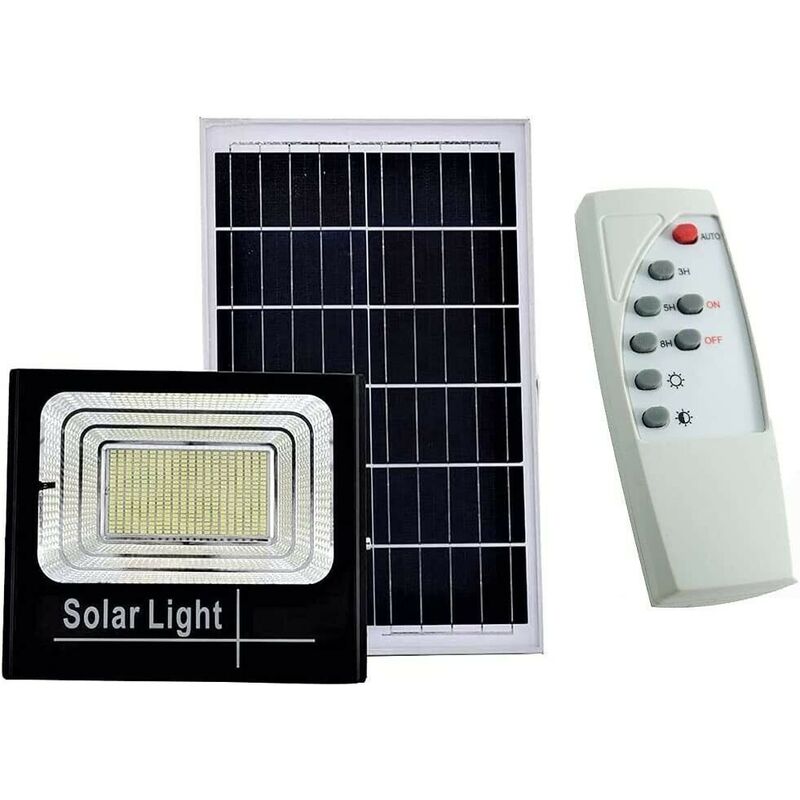 Faro led 600W con pannello solare crepuscolare