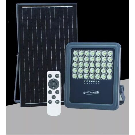 Faro Led Con Pannello Solare 150 Watt Luce Naturale 4000k Telecomando