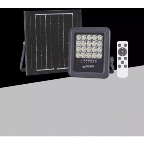 Faro Led Con Pannello Solare 50 W Luce Naturale 4000k Telecomando