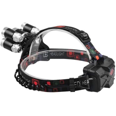 Faro LED con sistema de inducción, montura para la cabeza con zoom, luz para pesca nocturna al aire libre.