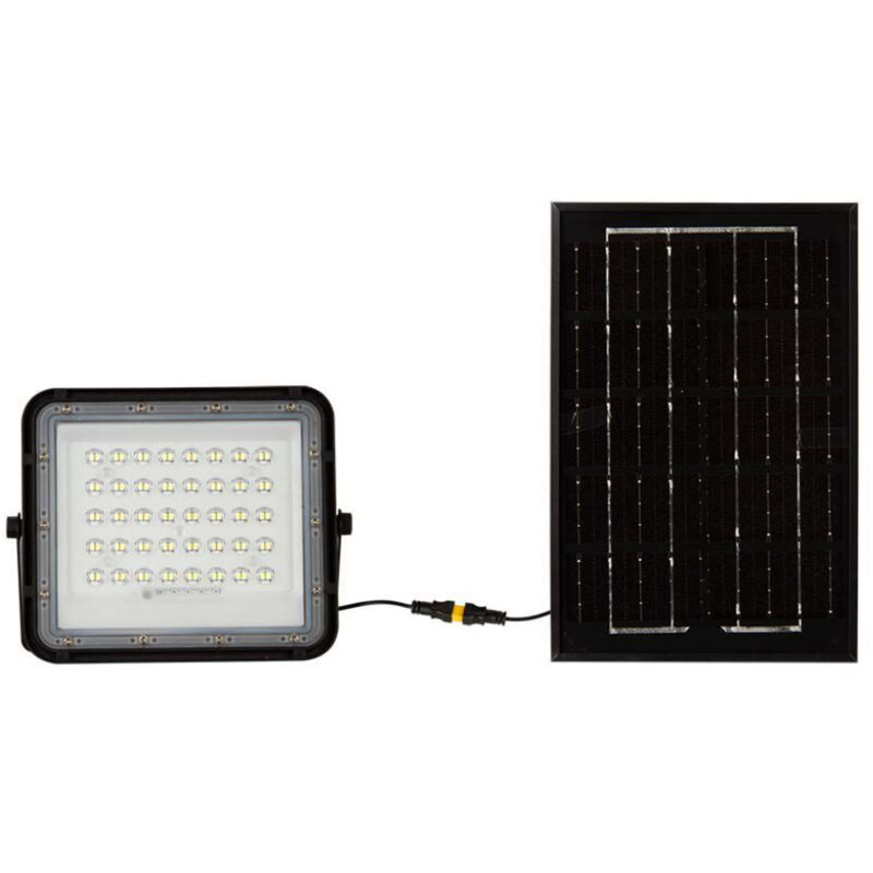 Vtac Solarmodul-kit Mit V-tac Projektor Natürliches Licht 4000k 3m Kabel Austauschbare Batterie - 7822 Vt-40w