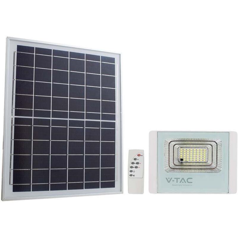 Vtac - V-tac Solar Led-fluter Vt-25w, 12 W, 6400 K, Mit Panel + Fernbedienung