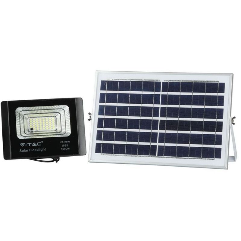 Faro Led 25w A Batteria Con Pannello Solare E Telecomando V tac Vt ...