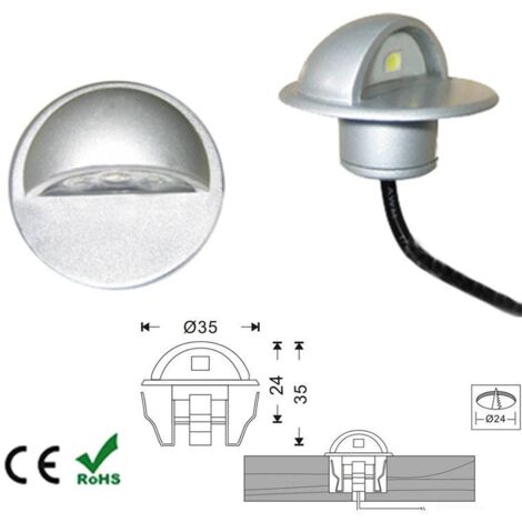 Faro LED da incasso IP65 12V-DC 0,4W - Bianco Caldo
