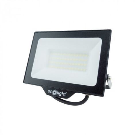 Faro LED esterno 50W 4500lm 6500K IP65 nero Ecolight