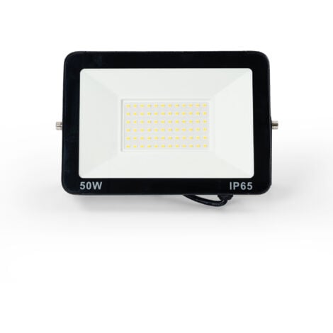 Faro LED esterno 50W - 95lm/W - IP65 - Nero - Bianco Freddo
