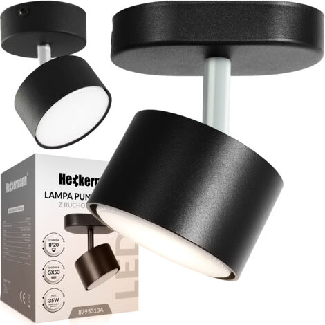 Faro LED Heckermann 8795313A nero, 1 testa