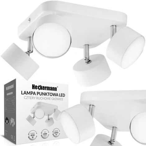 Faro LED Heckermann 8795318A bianco, 4 teste